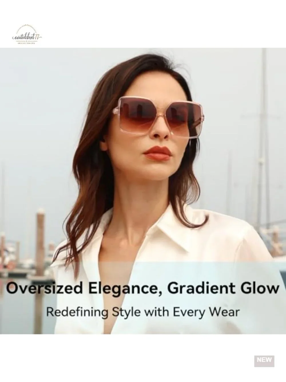 Oversized Square Sunglasses for Women UV400 Protection Trendy Shades Wide Big